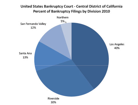 Percent of Bankruptcy Filings by Division 2010